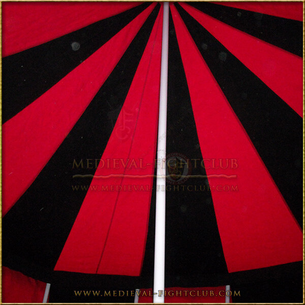 Red+Black Pavilion - Striped Round Tent (5m diameter)