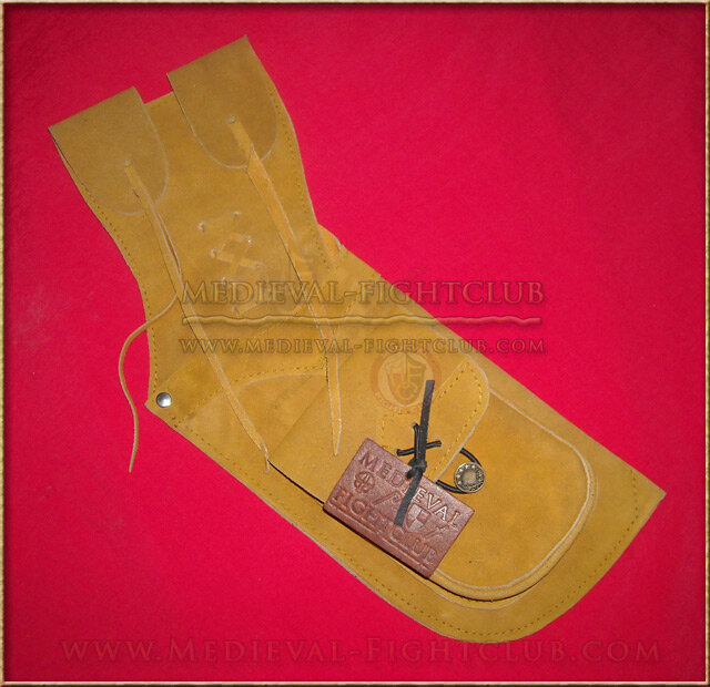 Lightweight Leather Field Quiver - mustard brown