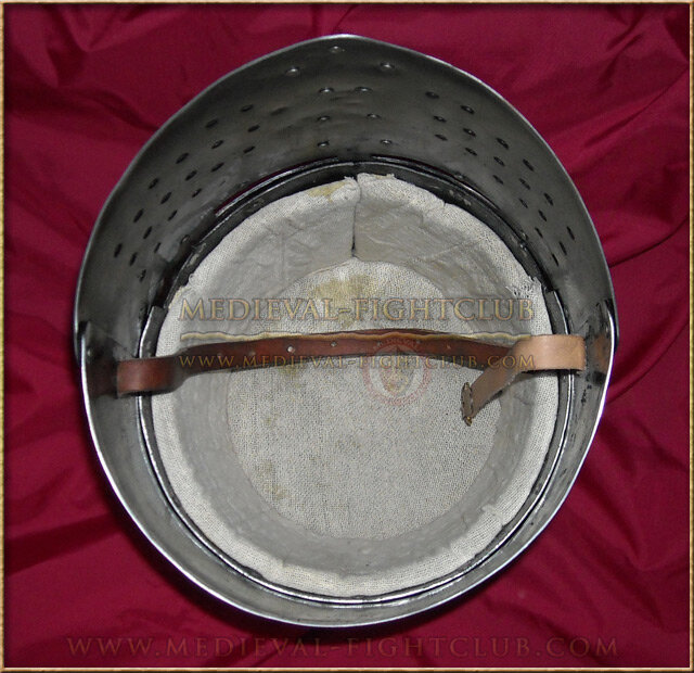 Crusader Great Helmet - brass cross