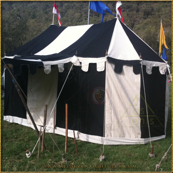 Medieval Striped Oval Tent